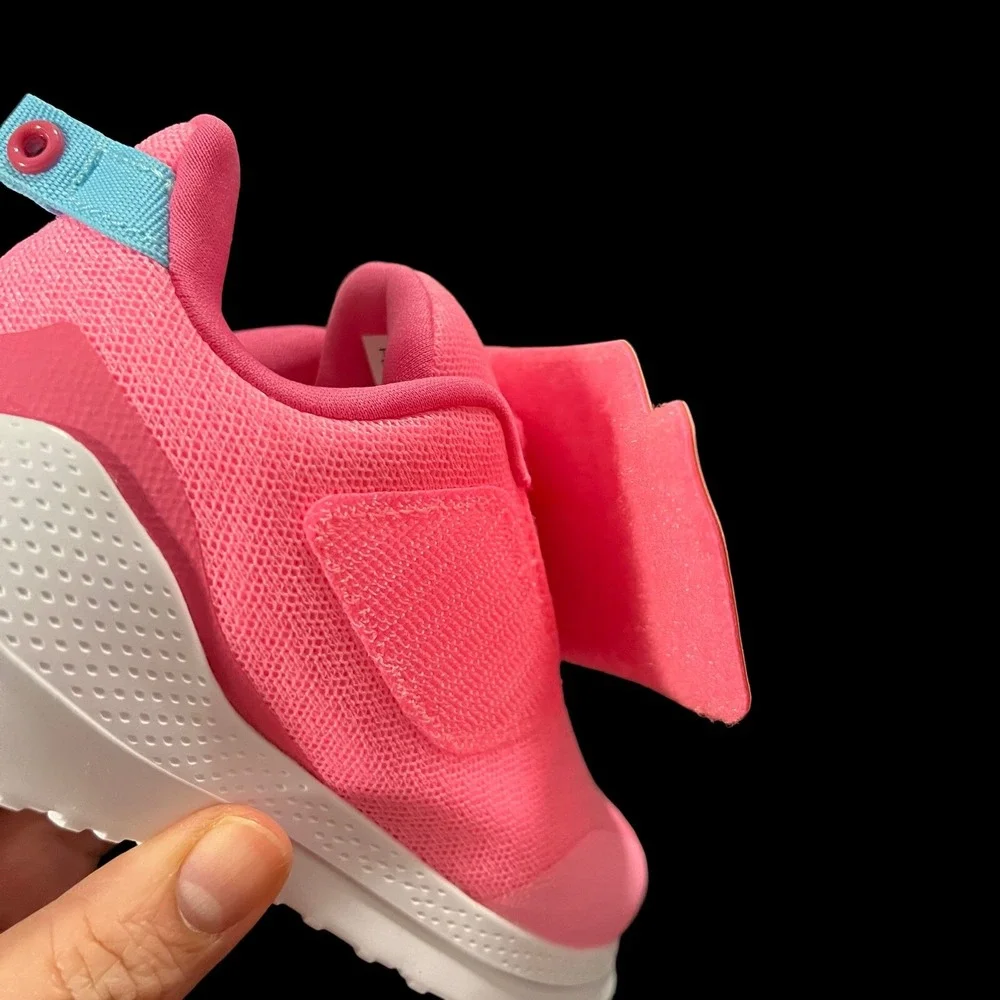 Adidas Toddler Girls Athletic Slip-On Sneakers Size 8 Pink‎ White Lightweight